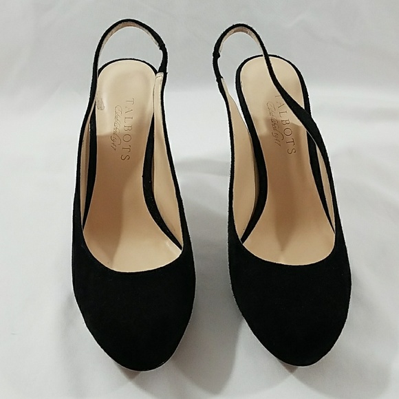 Talbots Suede Sling Back Heels - Picture 2 of 7